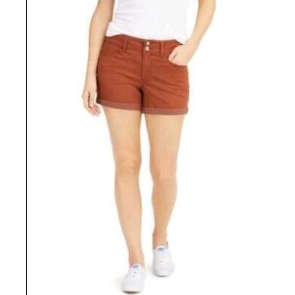 Rewash Rust Mom Shorts Mid Rise Cuffed Denim NWT - Picture 5 of 12